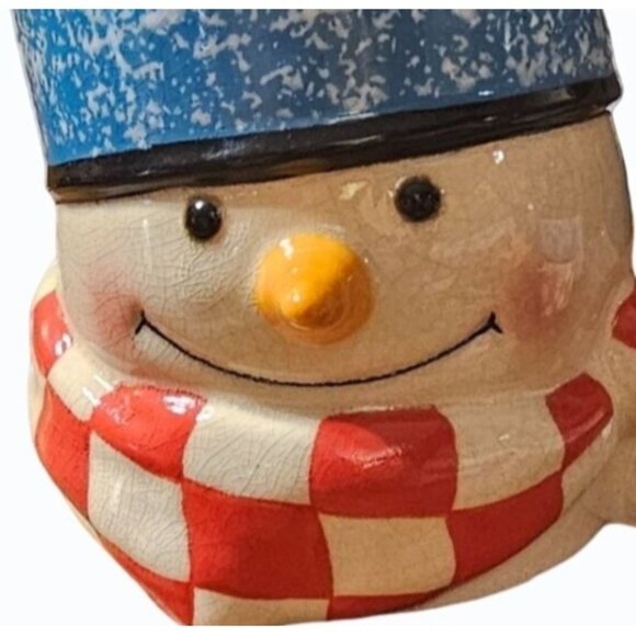 Hallmark Mitford Tipsy Snowman Mug Jan Karon  3D Christmas Coffee X 2 Vintage - Picture 10 of 10